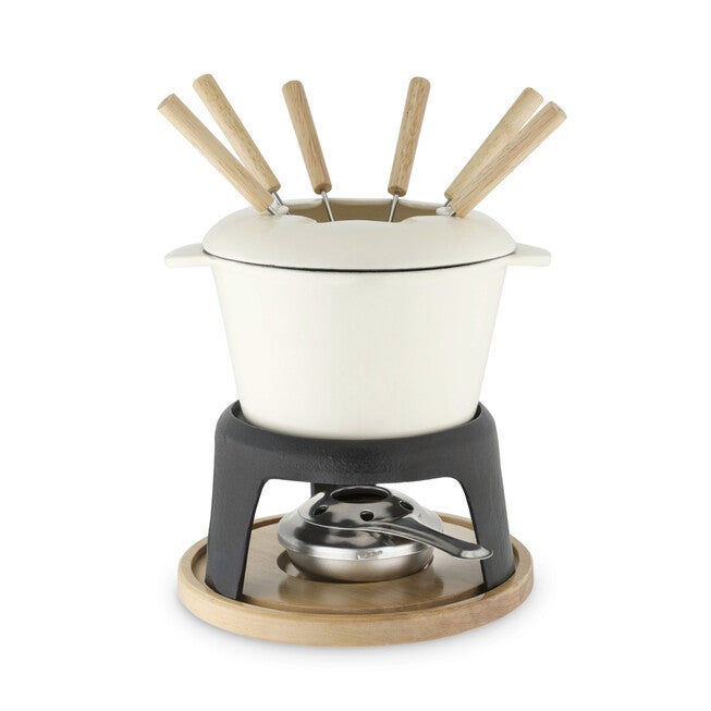 Cast Iron Fondue Set, WHITE, hi-res image number null