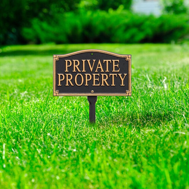 Private Property Statement Plaque, , alternate image number null