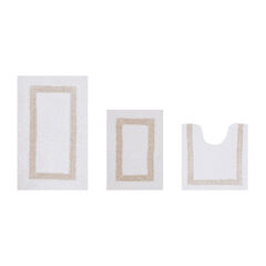 Hotel Collection 100% Cotton 3 Piece (17" X 24" | 20" X 20" | 21" X 34") Bath Rug Set