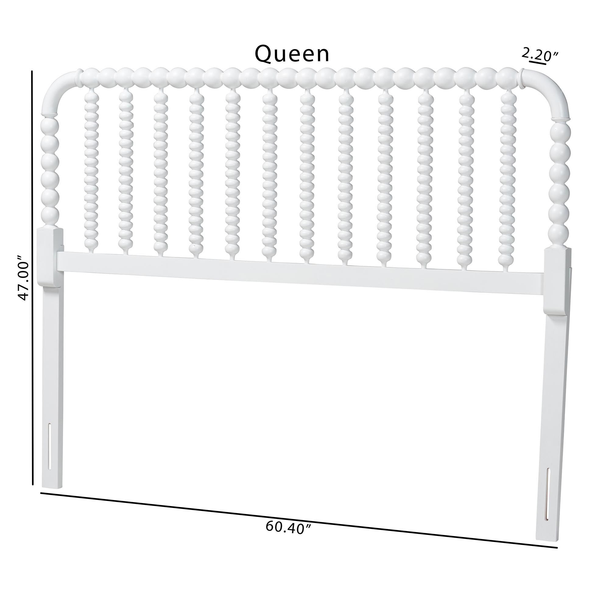Finley Turned Bobbin Headboard, WHITE, alternate image number 6
