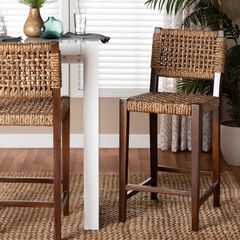 Alise Handwoven Seagrass Bar Stool