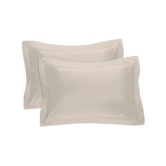 Fresh Ideas Poplin Tailored 2-Pack Black Pillow Sham