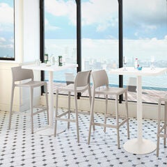 Set of 2 Sensilla Outdoor Stackable Bar Stools