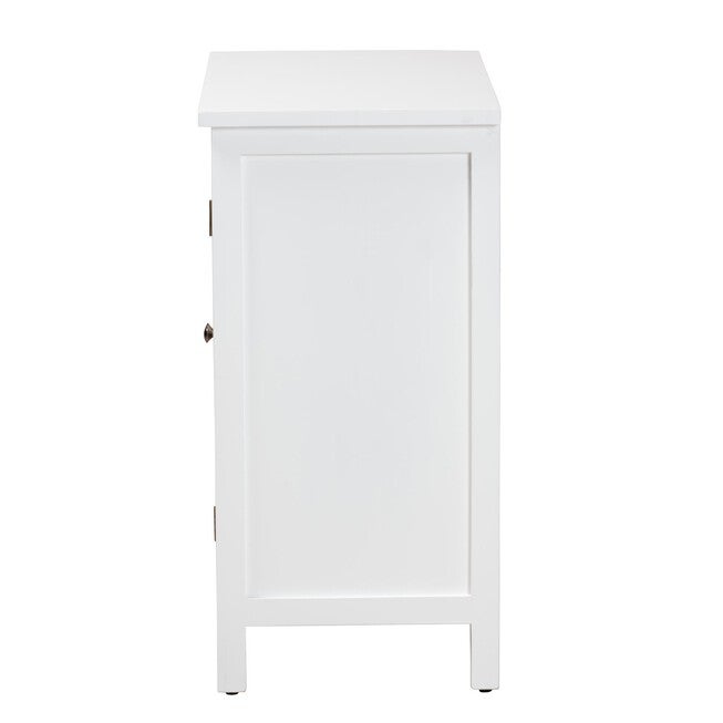 Yelena Classic And Traditional White Finished Wood 2-Door Storage Cabinet, , alternate image number 3