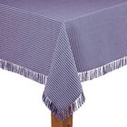 Homespun Check Woven Tablecloth, MARINE BLUE, hi-res image number null