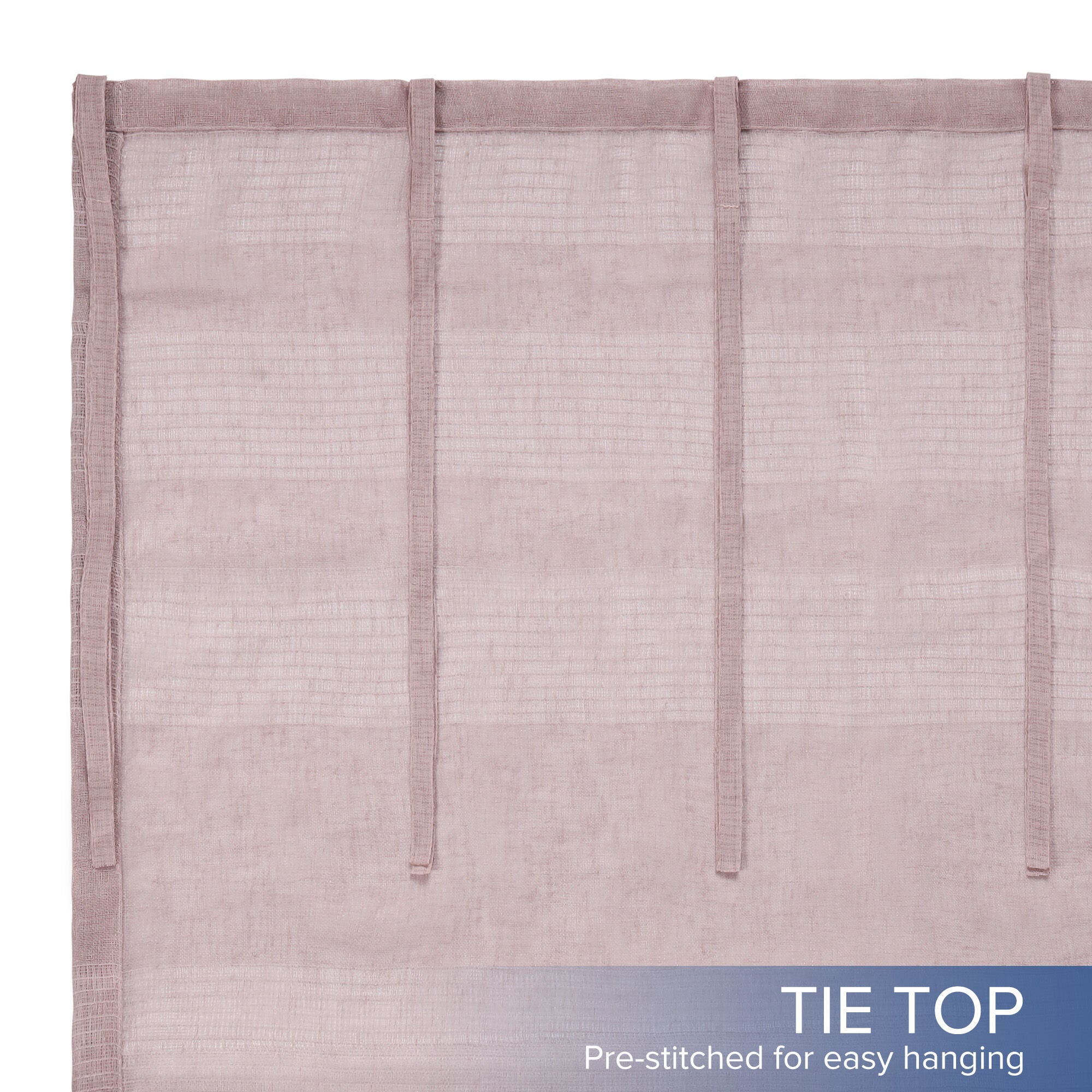 Stripe Sheer Tie Top Panel Pair, LAVENDAR, alternate image number 4