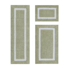 Hotel Collection 100% Cotton 3 Piece (17" X 24" | 24" X 40" | 20" X 60") Bath Rug Set