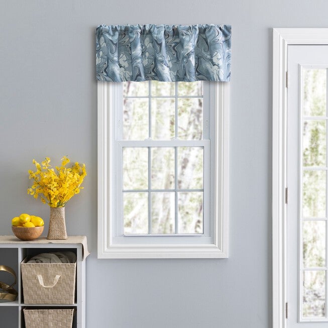Crystal Tailored Valance, BLUE, hi-res image number null
