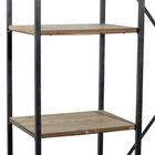 Industrial Rectangular Brown Wood and Metal Multi-Tiered Clothing Rack, 72"H x 44"L x 17"W, , alternate image number null