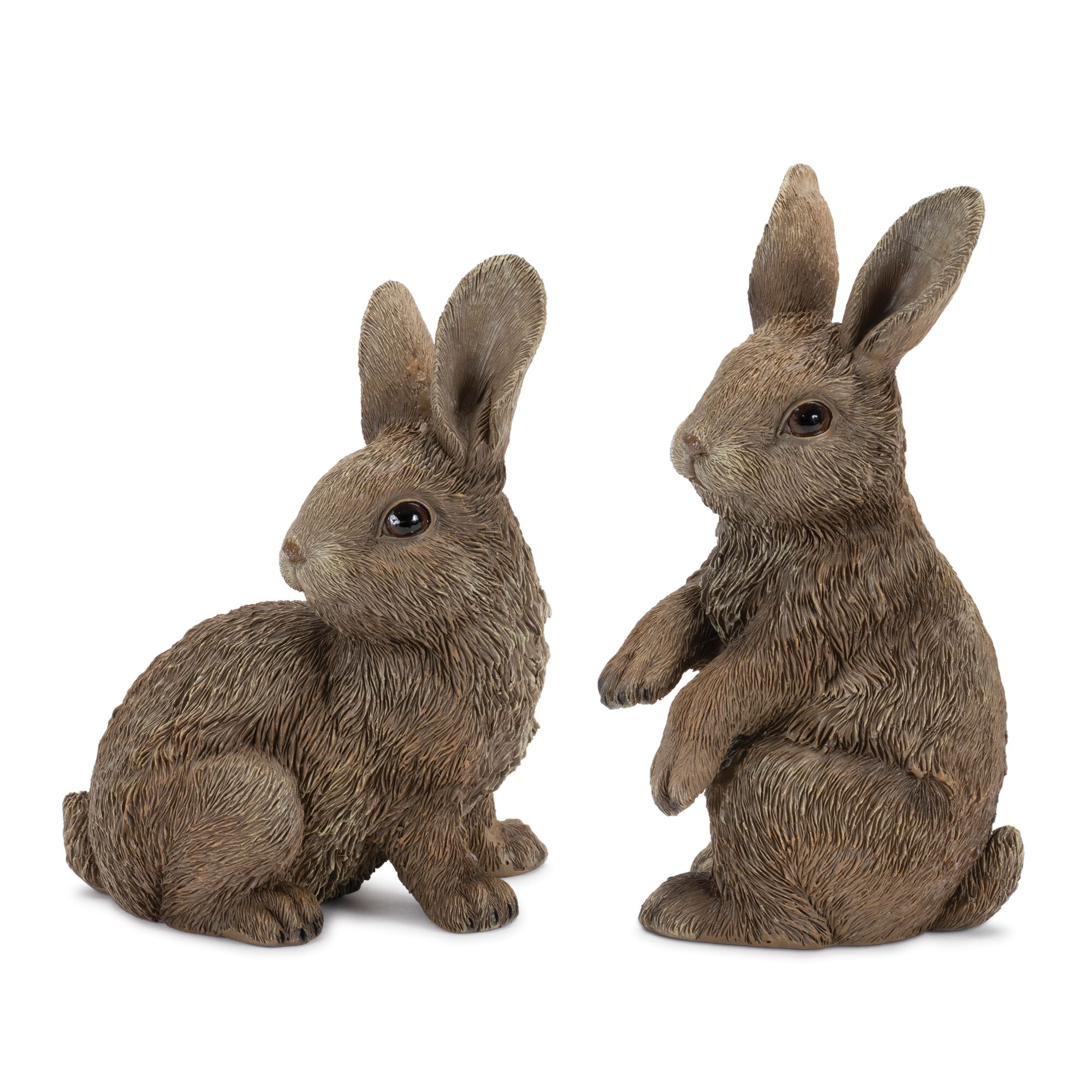 Garden Bunny Rabbit Figurine (Set of 3), BROWN, hi-res image number 0
