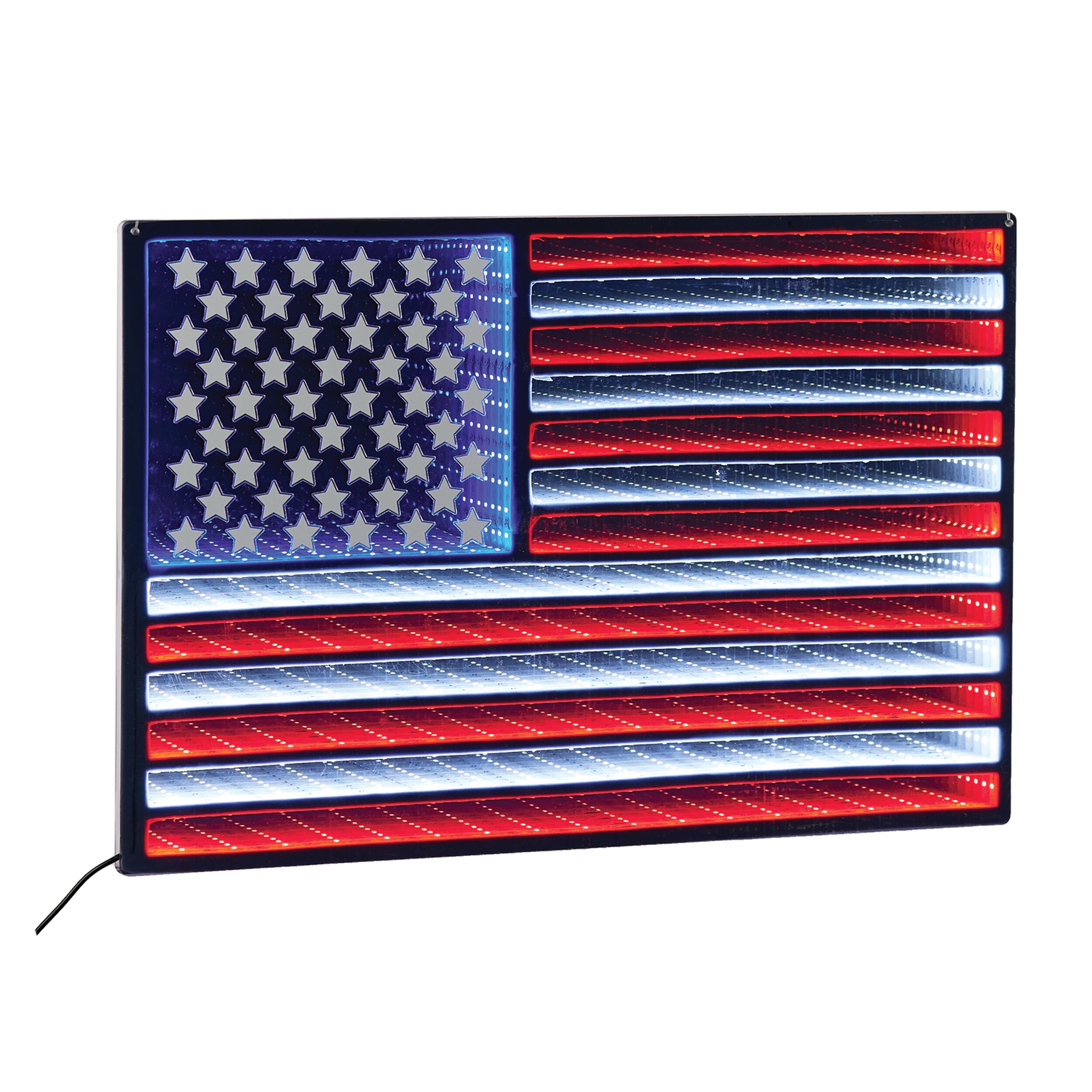 Hanging American Flag Ekko Light Display 23 inchesL, MULTI, hi-res image number 0