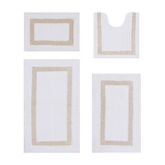 Hotel Collection 100% Cotton 4 Piece (17" X 24" | 20" X 20" | 21" X 34" | 24" X 40") Bath Rug Set