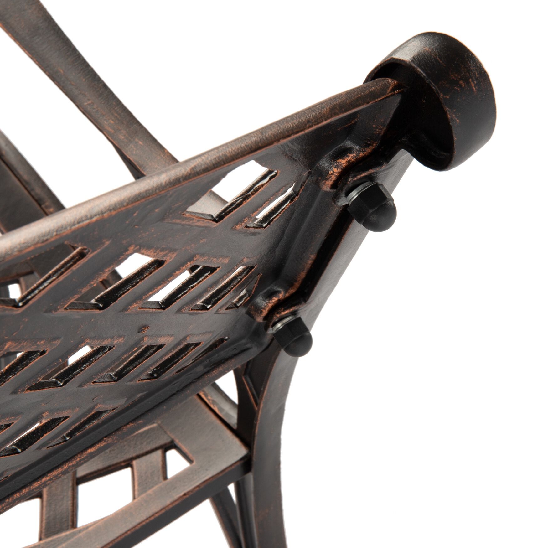 Antique Bronze Cast Aluminum Patio Bench, , alternate image number 5