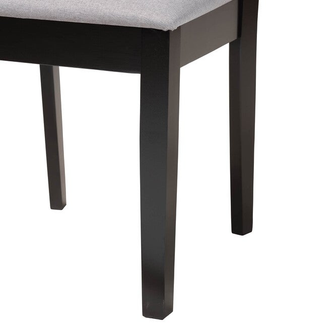 Abigail Modern Grey Fabric and Walnut Brown Finished Wood 2-Piece Dining Chair Set, , alternate image number 17