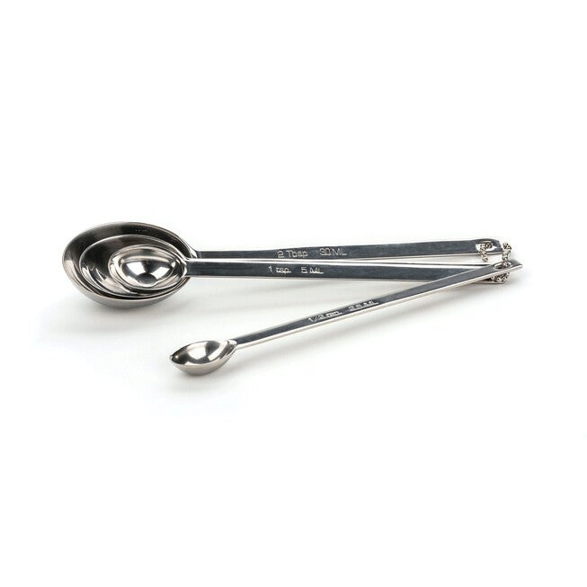 Long Handle Stainless Steel Measuring Spoon, Set 4, , alternate image number 2