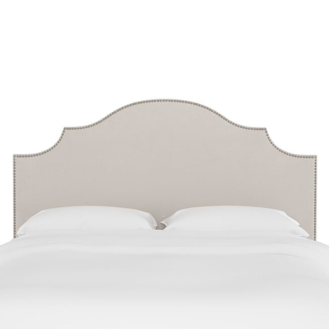 Microsuede Nail Button Botched Headboard, , on-hover image number null