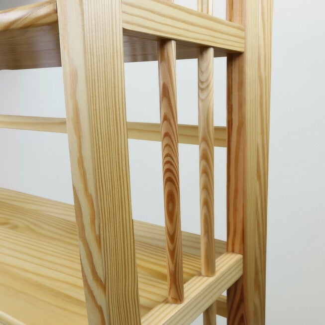 3-Shelf Folding Stackable Bookcase 27.5 inches Wide-Natural, , alternate image number null