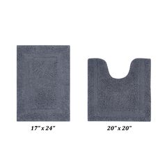 Lux Collectionis Bath Mat Rug 2 Piece Set (17" x 24" | 20" x 20")
