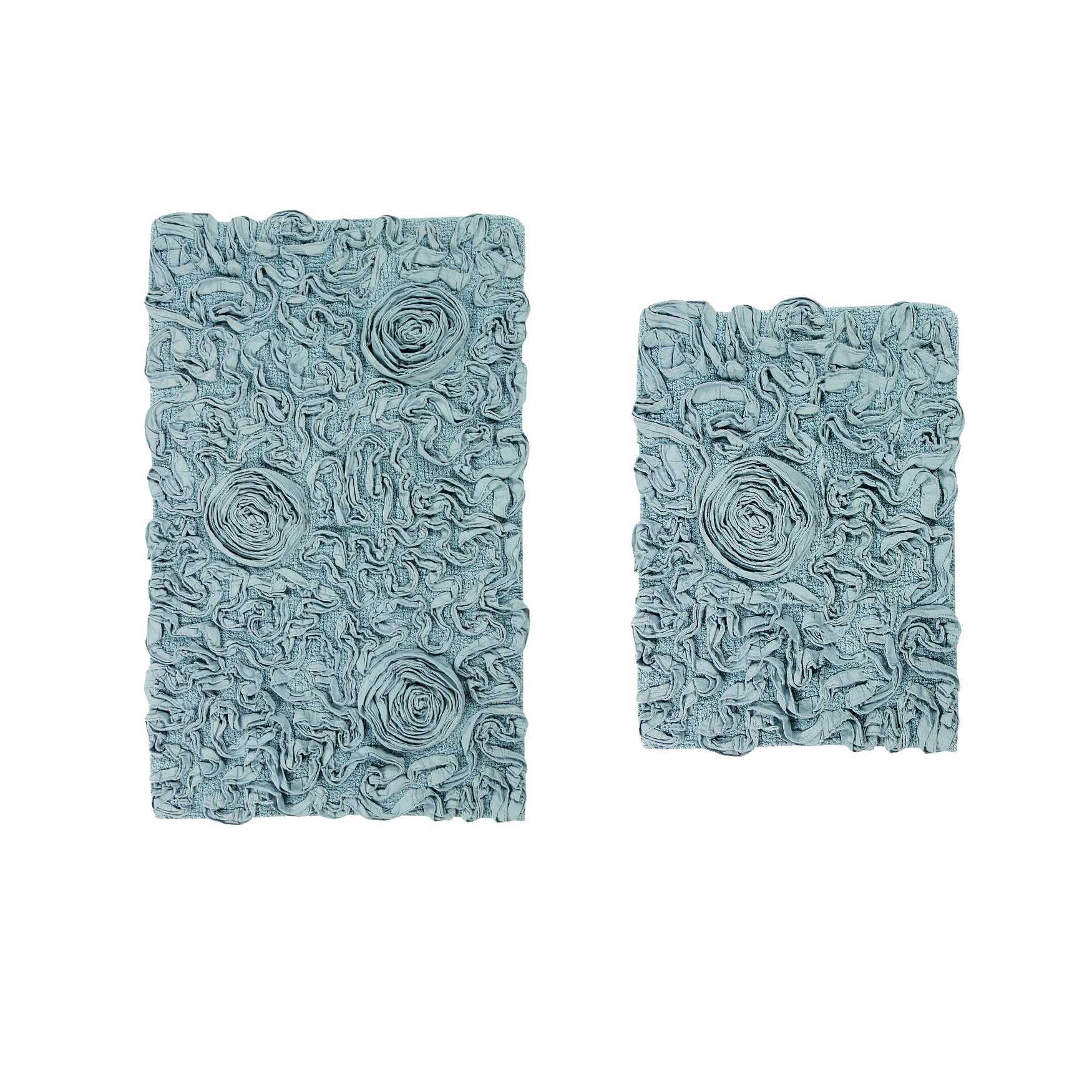 Bell Flower 2-Pc. Bath Rug Collection, BLUE, hi-res image number 0