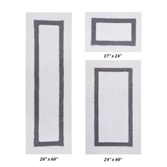 Hotel Collectionis Bath Mat Rug 3 Piece Set (17" x 24" | 24" x 40" | 20" x 60")