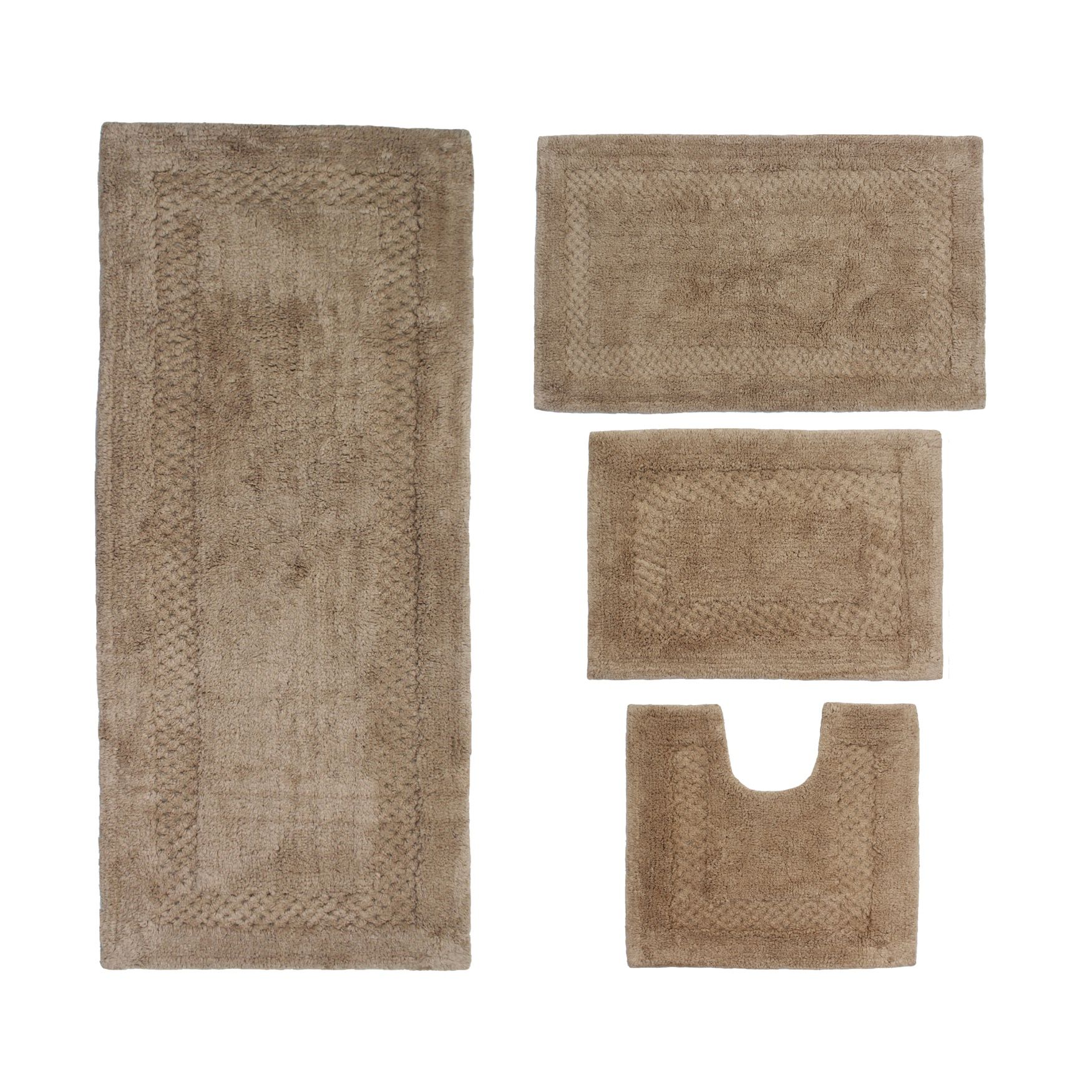 Classy 3-Pc. Bath Mat Set, LINEN, hi-res image number 0