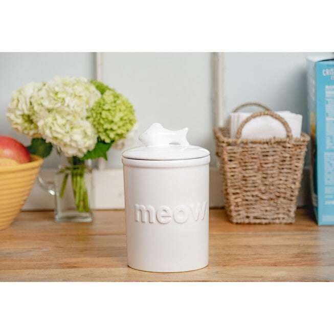 Felix White Pet Cat Treat Jar 46 Oz, , on-hover image number null