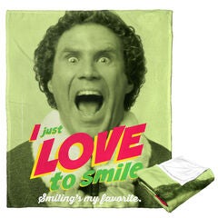 Wb Elf Love To Smile Silk Touch Throw Blanket