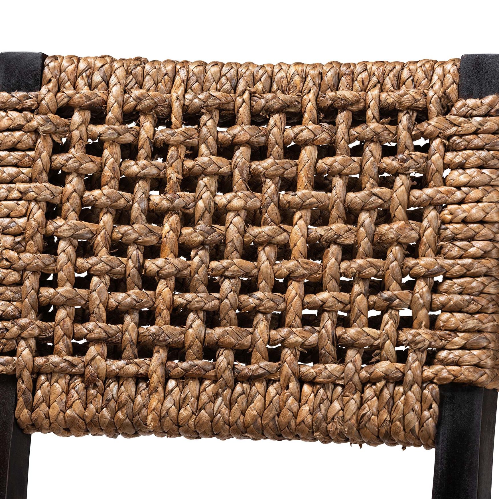 Alise Modern Bohemian Dark Brown Mahogany Wood and Seagrass Dining Chair, , alternate image number 10