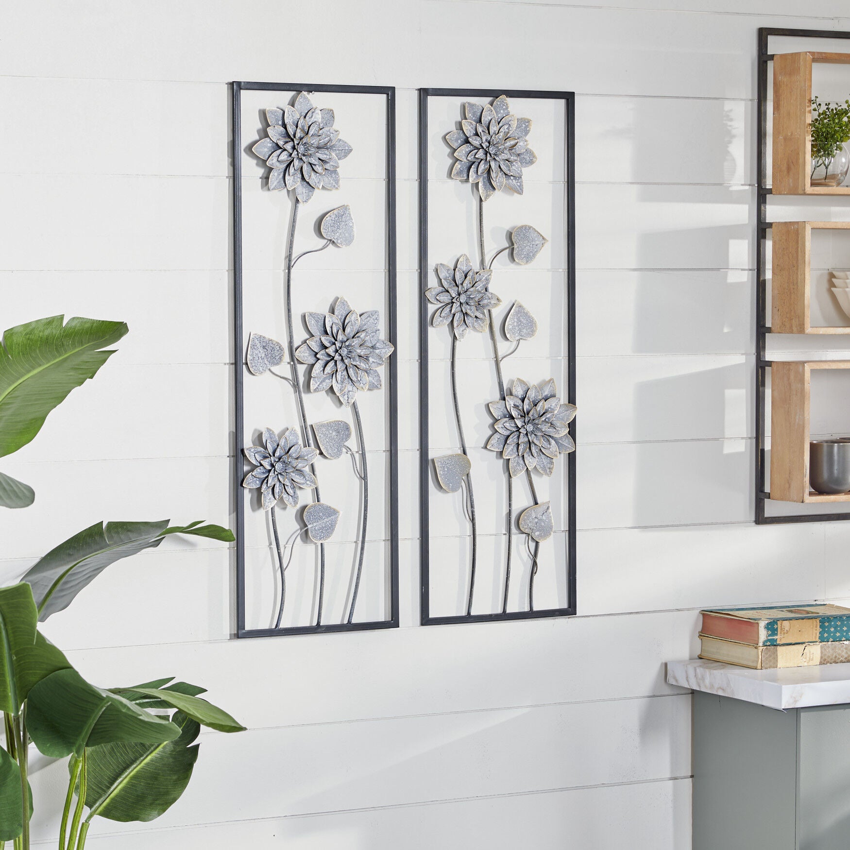 Set Of 2 Grey Metal Contemporary Wall Decor, , alternate image number 7