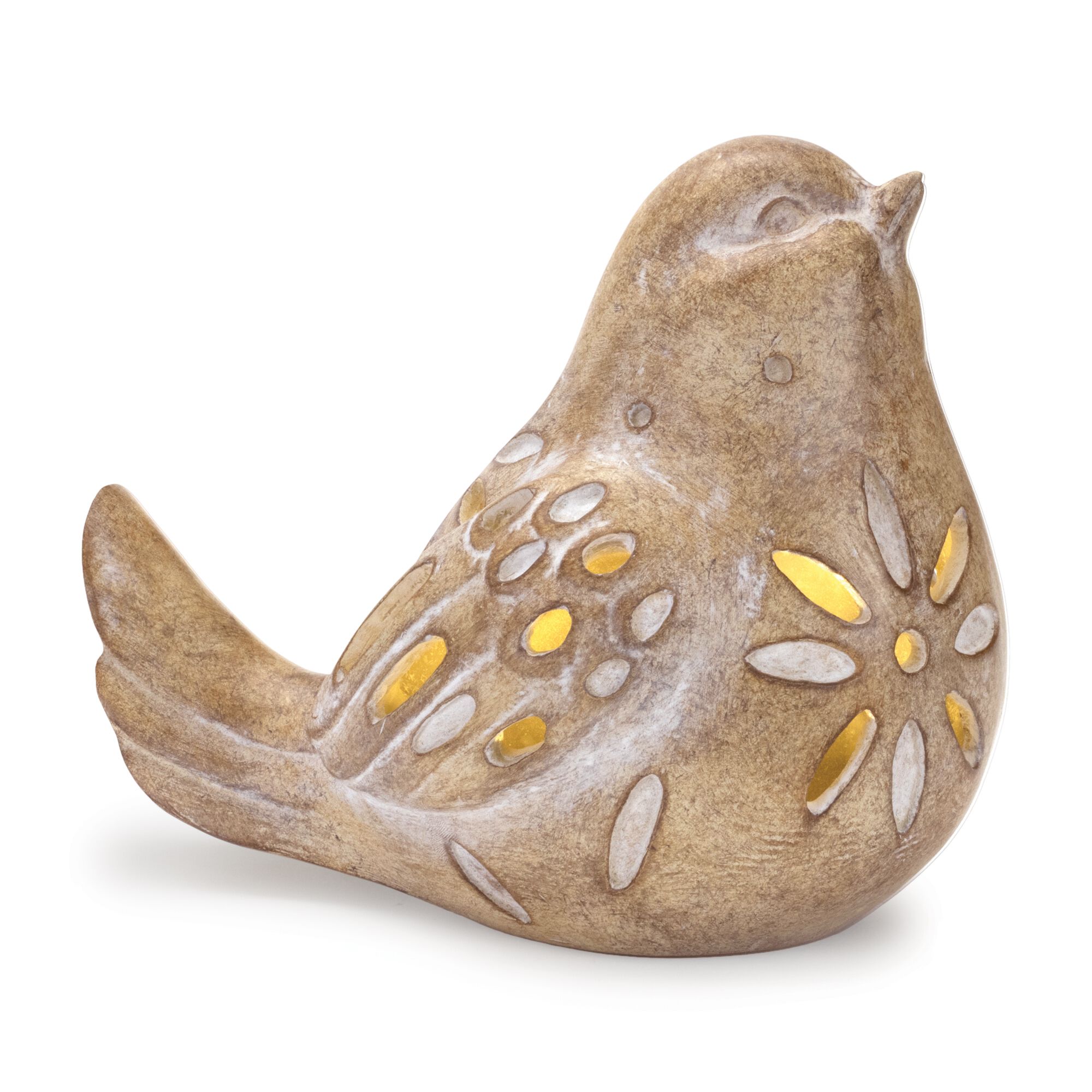 LED Bird Figurine (Set of 2), BEIGE, alternate image number 1