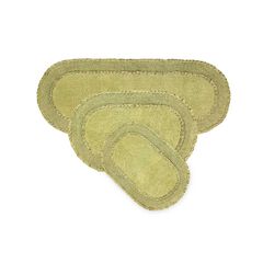 Double Ruffle 3 Piece Set Bath Rug Collection