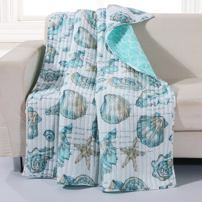 Cruz Quilted Throw Blanket, WHITE, hi-res image number null