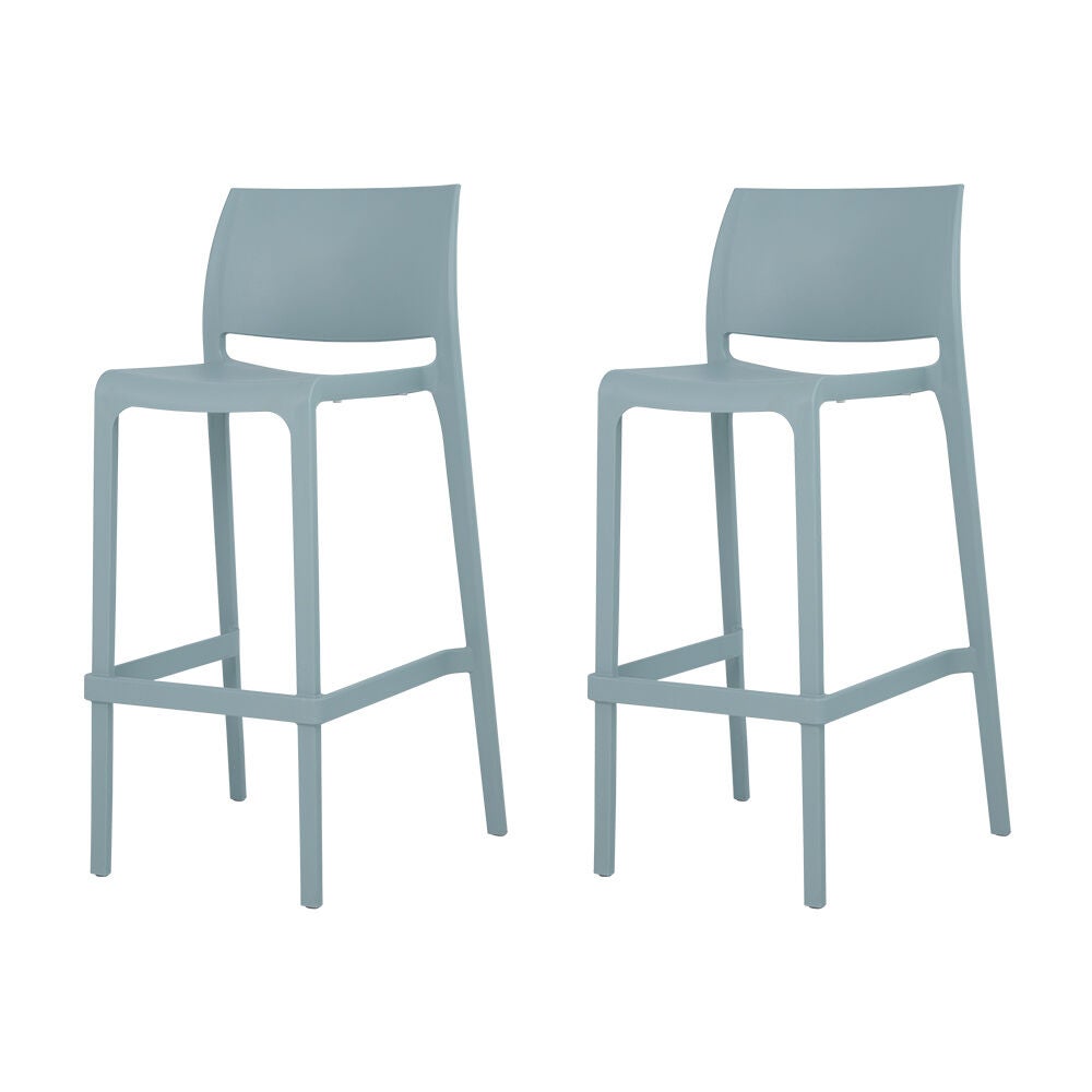 SET OF 2 SENSILLA OUTDOOR STACKABLE BARSTOOL, BABY BLUE, on-hover image number 1