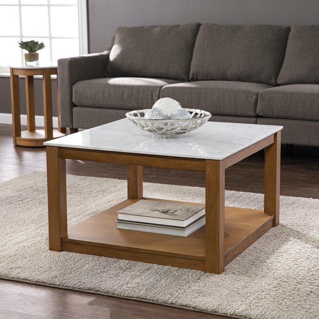 Chandlen Square Cocktail Table, WHITE, hi-res image number null