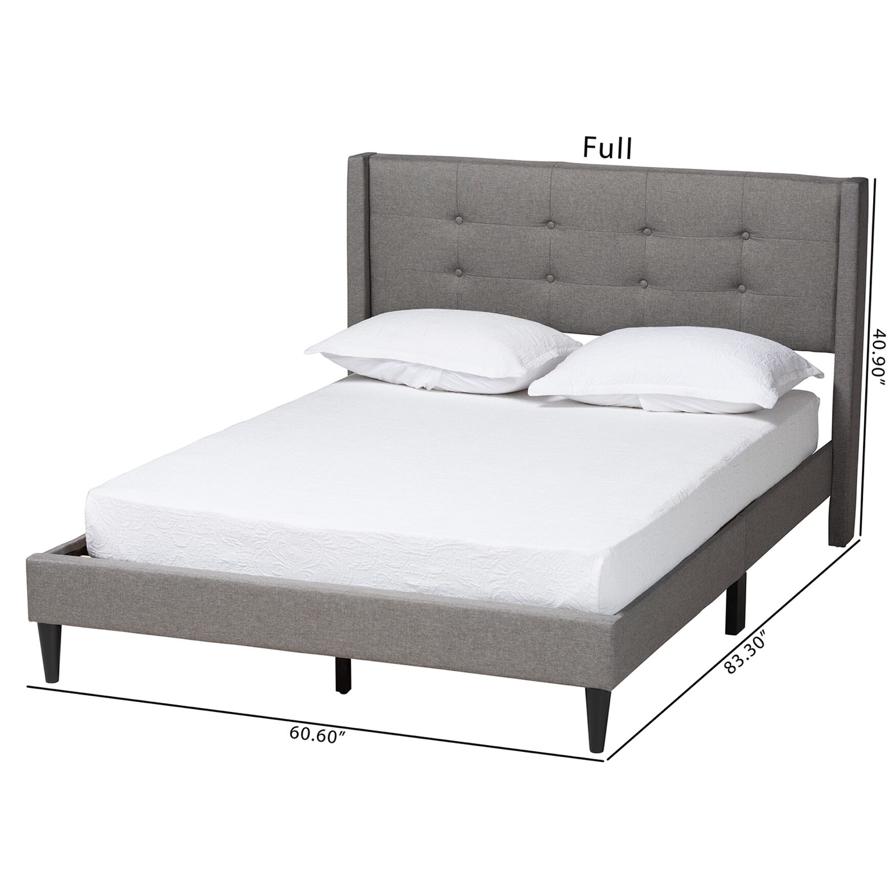 Casol Mid-Century Modern Transitional Upholstered Platform Bed, , alternate image number 15