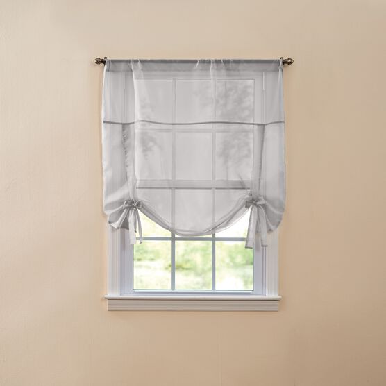BH Studio Sheer Voile Tie-Up Shade, SILVER, hi-res image number null
