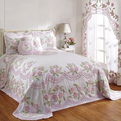 Bloomfield Collection in Floral Design Tufted Chenille Bedspread