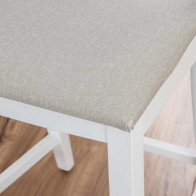 Flynn Counter Stool White Upholstered Set of 2, , alternate image number 8