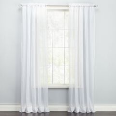White Sheer Window Curtains