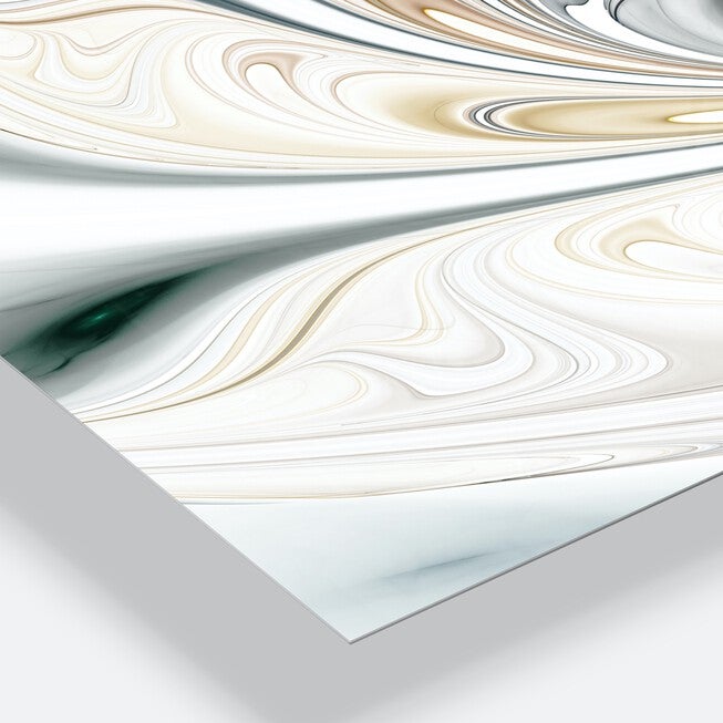 White Stained Glass Floral Art Modern Rectangular Wall Clock, , alternate image number 2