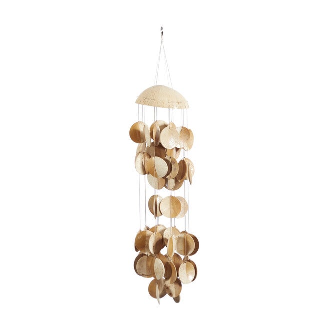 Gold Coconut Shells Coastal Windchime, , alternate image number 2
