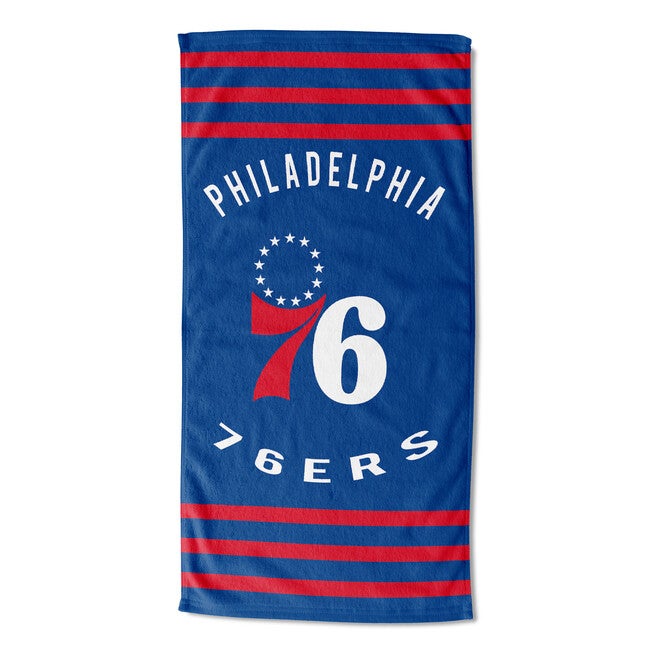 76ers Stripes Beach Towel, MULTI, hi-res image number 0