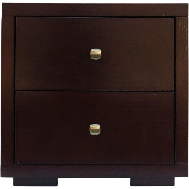 Trent Wooden Platform Bed in Black, Queen with 2 Nightstands, ESPRESSO, alternate image number 3