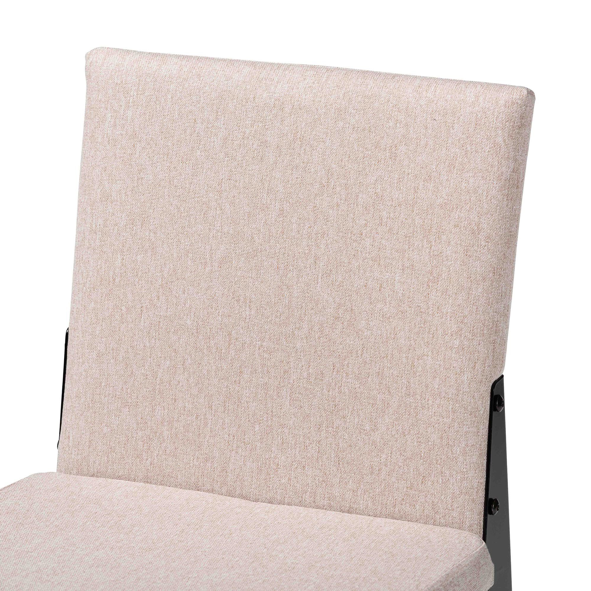 Bishop Industrial Fabric and Metal Dining Chair, BEIGE, alternate image number 6