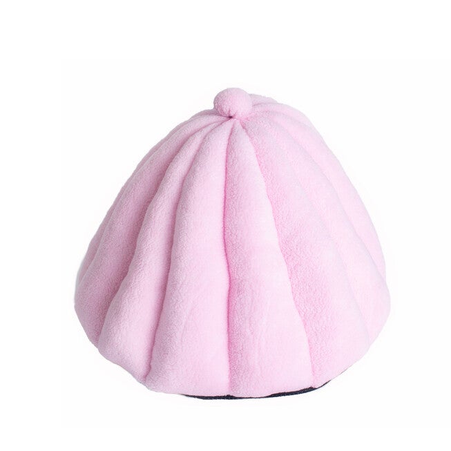 Plush Faux Fleece Cave Cat dog Bed, Soft PInk, , alternate image number 6