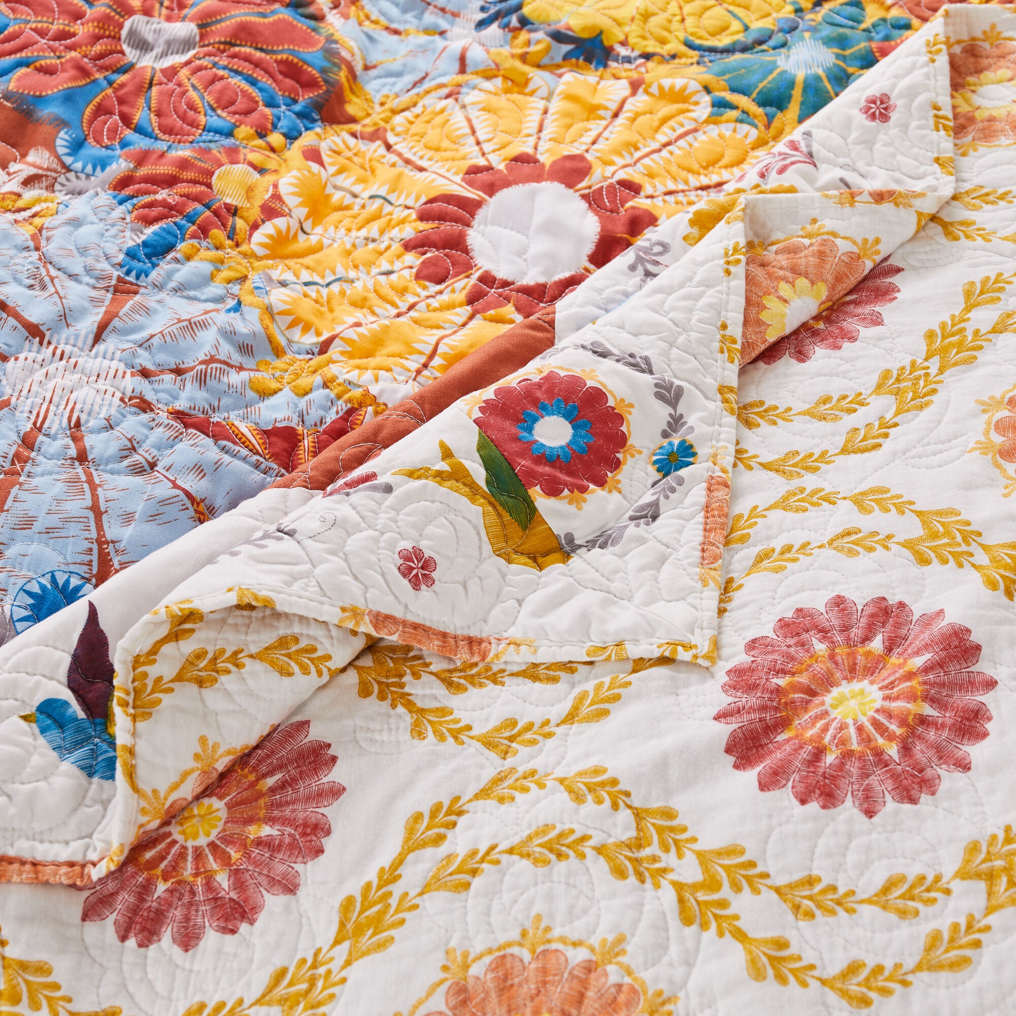 Topanga Boho Quilted Throw Blanket, MULTI, alternate image number 4