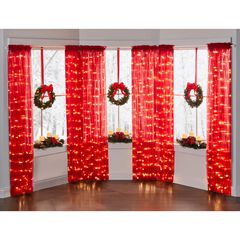 Pre-Lit Rod-Pocket Curtain Panel