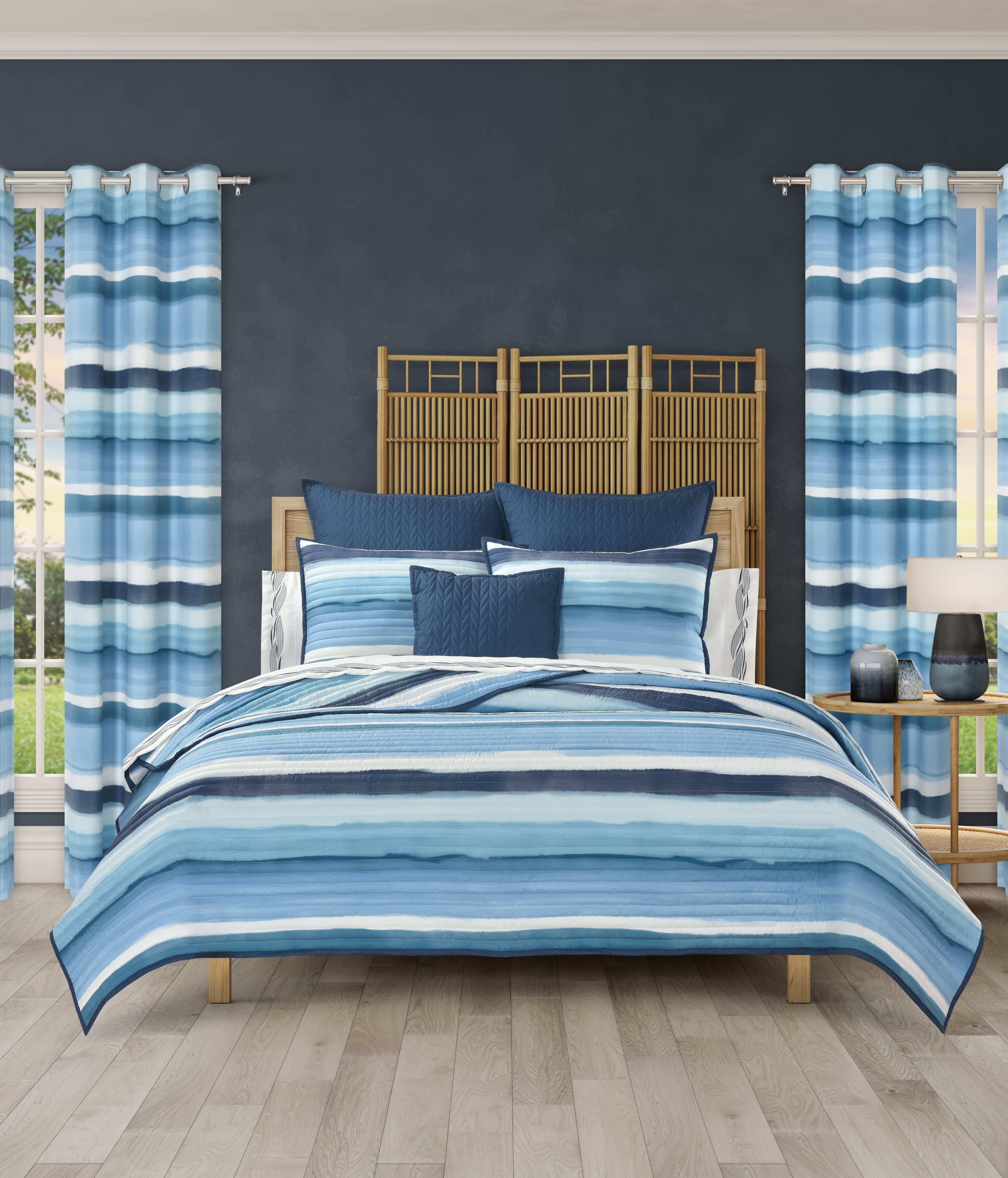 Balboa 3 Piece Quilt Set, BLUE, hi-res image number 0