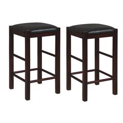 Lancer Backless Counter Stools, Espresso - Set of Two