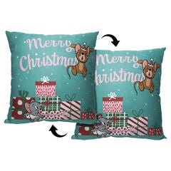 Wb Tom And Jerry Christmas Time 18X18 Printed Throw Pillow